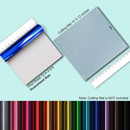 Tvinyl Warehouse Blue Foil HTV Heat Transfer Vinyl Roll 12" x 6FT - Image 4