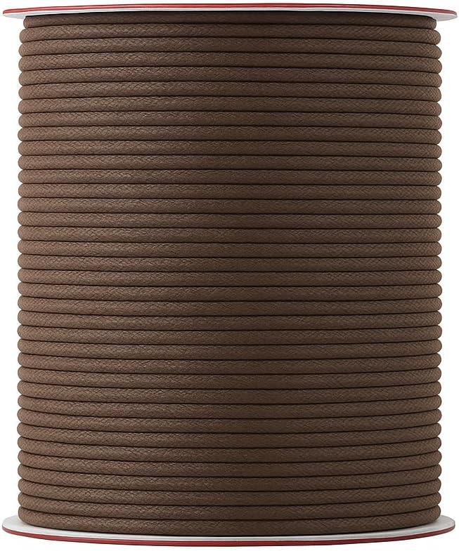 Mandala Crafts 2mm 109 Yards Dark Brown Cotton Waxed Cord by MandalaCrafts