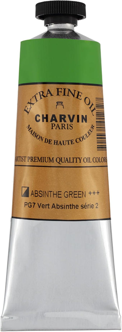 Charvin Extra Fine Oil Paint, Absinthe Green 60 mL - Image 2