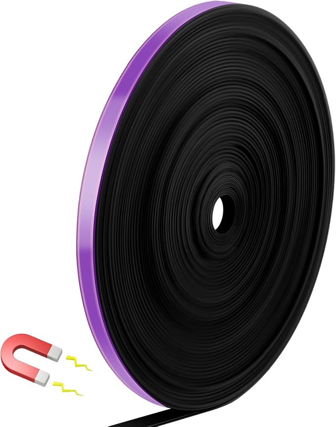 Magnetic Tape Roll Thin Strips, 0.39 Inch x 66 Feet Magnetic Board Dividers by Unknown