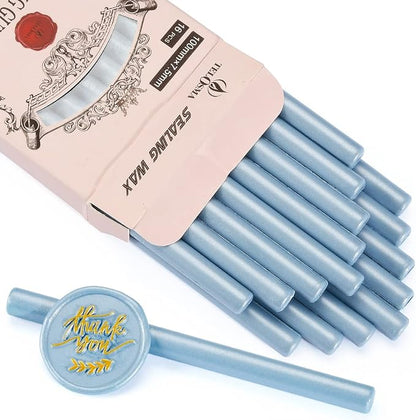 16 PCS Dirty Blue Small Glue Gun Sealing Wax Sticks by TELOSMA