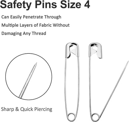 200 PCS 55mm / 2.2 Inch Safety Pins Heavy Duty Quilting Pins, Large Safety Pins - Image 4