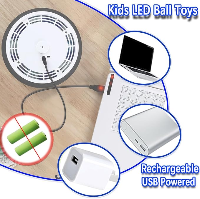 VNVDFLM Hover Soccer Ball Toys for Boys, LED Light Soccer Balls - Image 3
