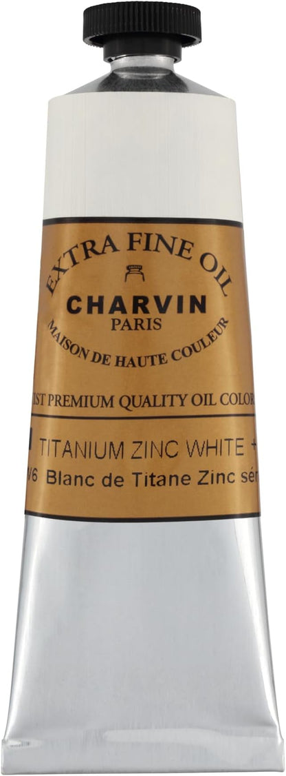 Charvin Extra Fine Oil Paint, Titanium Zinc White 60 mL - Image 2