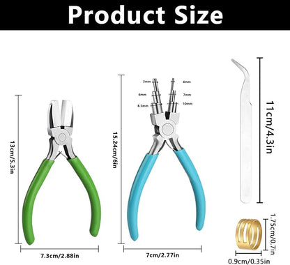 2 Pieces 6 in 1 Jewelry Pliers Jewelry Making Tool Bail Making Pliers wire - Image 2