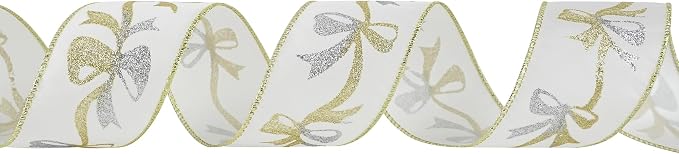 MEEDEE Gold & Silver Christmas Ribbon - Image 8