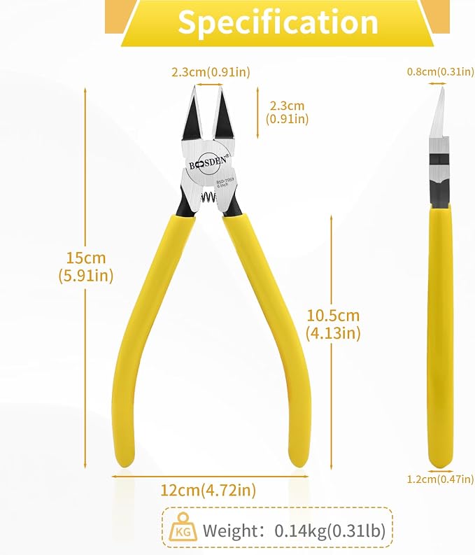 BOOSDEN Small Wire Cutters 2 Pack, 6 inch Wire Cutting Pliers, Dikes Spring - Image 2