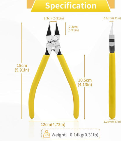 BOOSDEN Small Wire Cutters 2 Pack, 6 inch Wire Cutting Pliers, Dikes Spring - Image 2