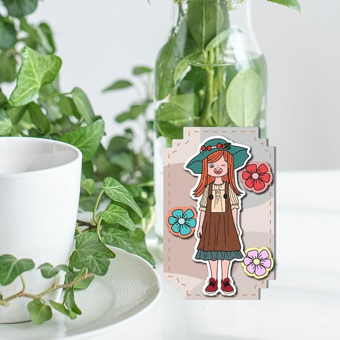 Fashion Girls Clear Stamps 6.3x4.3 Friendship Word Rubber Stamp Flower Silicone - Image 5