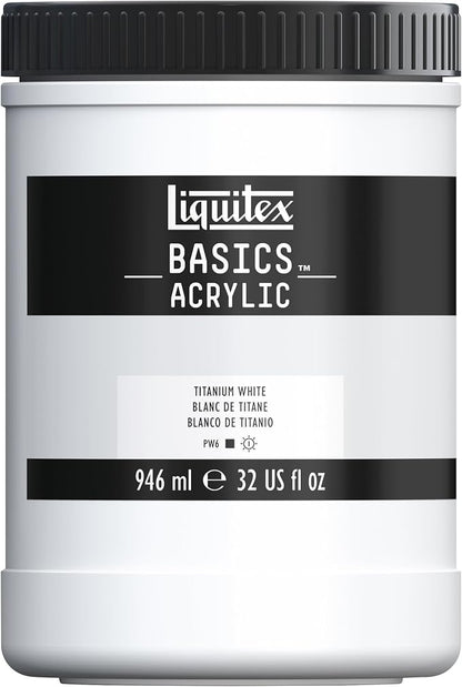 Liquitex BASICS Acrylic Paint, 946ml Jar, Titanium White by Liquitex
