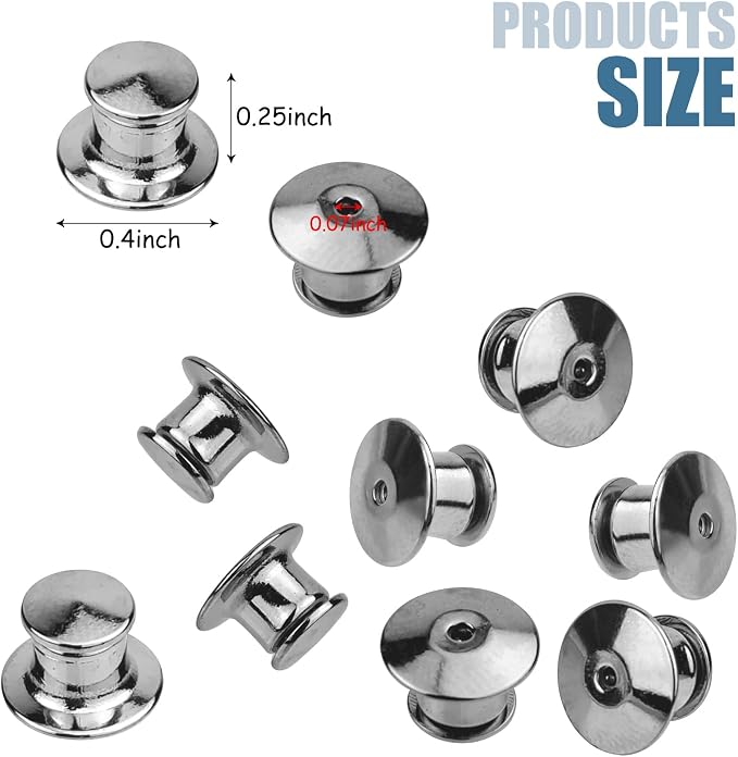 20 PCS Pin Backs, Pins for Backpacks, Pin Backs Locking, Pin Lock, Metal Pin - Image 2