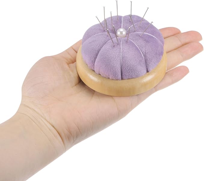 HARFINGTON Wooden Base Pin Cushion Japanese Style Cute Needle Holder - Image 5