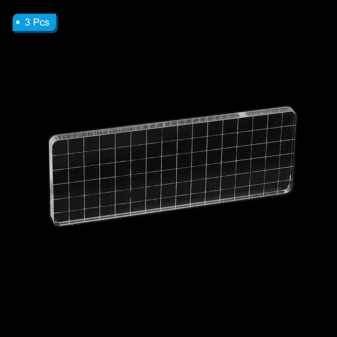 PATIKIL Acrylic Stamp Block, 3 Pack Stamping Block Rectangular Shape - Image 3