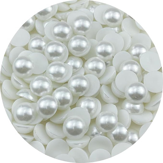 150pcs 16mm Half Pearls for Crafts Flatback Round Half Pearl Beads for Jewelry by Unknown