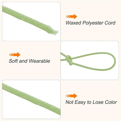 MECCANIXITY Waxed Cord 1mm Waxed Polyester Cord 175 Yard Wax String - Image 3