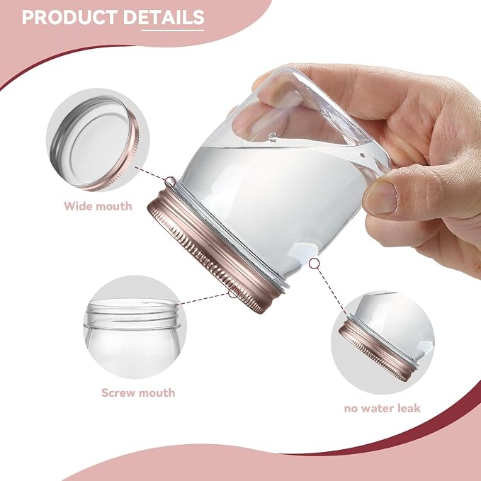 novelinks 8 oz Clear Plastic Jars - Image 3