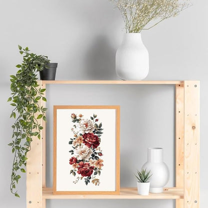 GLOBLELAND 4 Sheets Vintage Peony Flowers Transfer 11.8x5.9inch Flower - Image 8