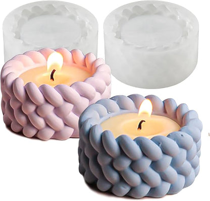 Wehous 2PCS Knot Shape Tealight Holder Mold, Unique 3D Candle Holder Silicone by Wehous