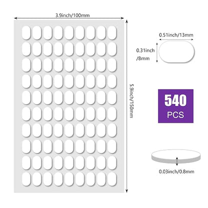 540 Pcs Sticky Tack Poster Stickers, Double Sided Sticky Round Clear Stickers - Image 2