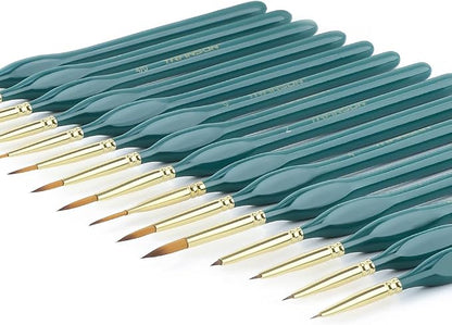 Transon 15-Piece Fine Detail Miniature Painting Brush Set - Image 5