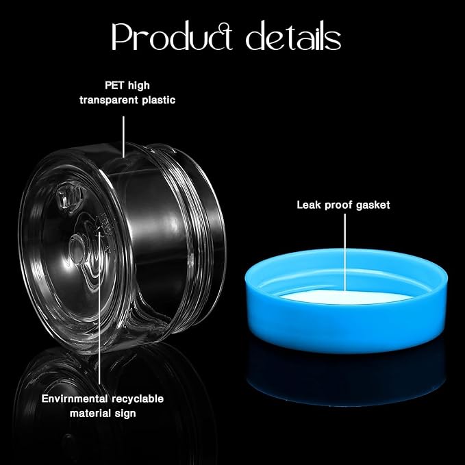 SATINIOR 12 Pack 1 oz Plastic Container Jars - Image 4