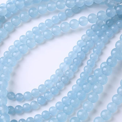 60PCS 6MM Natural Cyanihalite Loose Stone Beads - Image 3