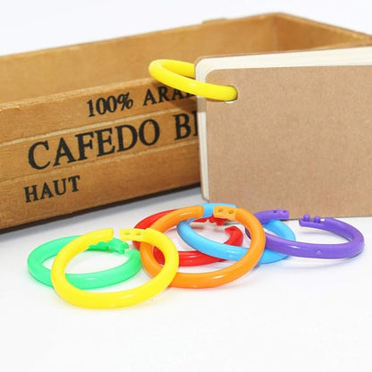 Haploon 175-Pack 1.1" Plastic Binder Clips Plastic Loose Leaf Rings Multi-Color - Image 5