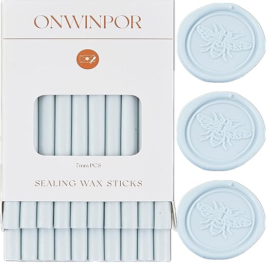 Baby Blue Wax Seal Sticks, ONWINPOR 20pcs Glue Gun Wax Sealing Sticks - Image 2