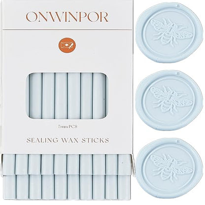 Baby Blue Wax Seal Sticks, ONWINPOR 20pcs Glue Gun Wax Sealing Sticks - Image 2