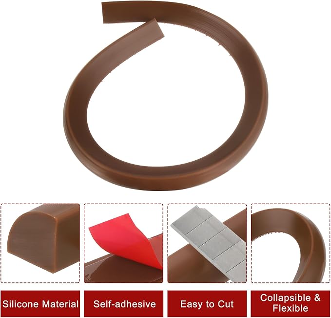 uxcell Flexible Molding Trim, 20 Inch Flexible Quarter Round Molding Silicone - Image 3