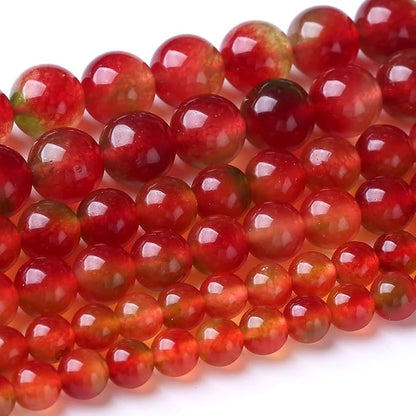 48PCS 8MM Mixed Double Chalcedony Stone Beads Energy Healing Beads by JIANJING