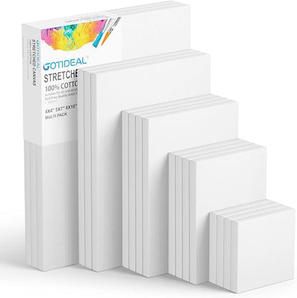 GOTIDEAL18Pcs Stretched Canvases by GOTIDEAL