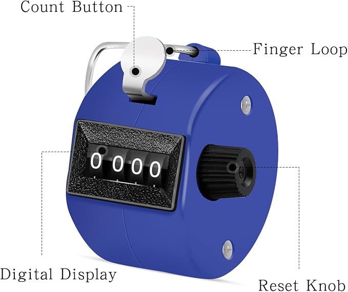 12 Pcs Hand Tally Counter 4-Digit Lap Counter Clicker, Manual Mechanical - Image 4