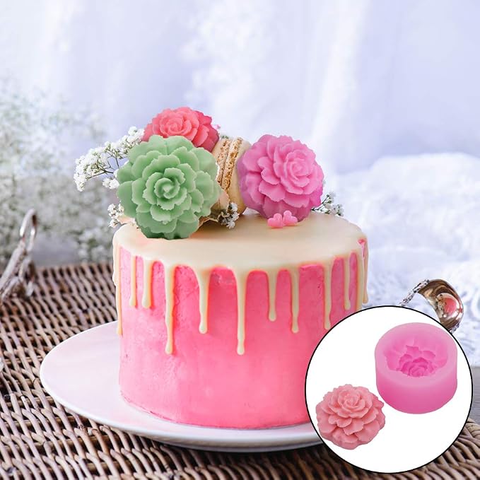 3D Carnation Candle Mold Flower Silicone Mold - Image 6