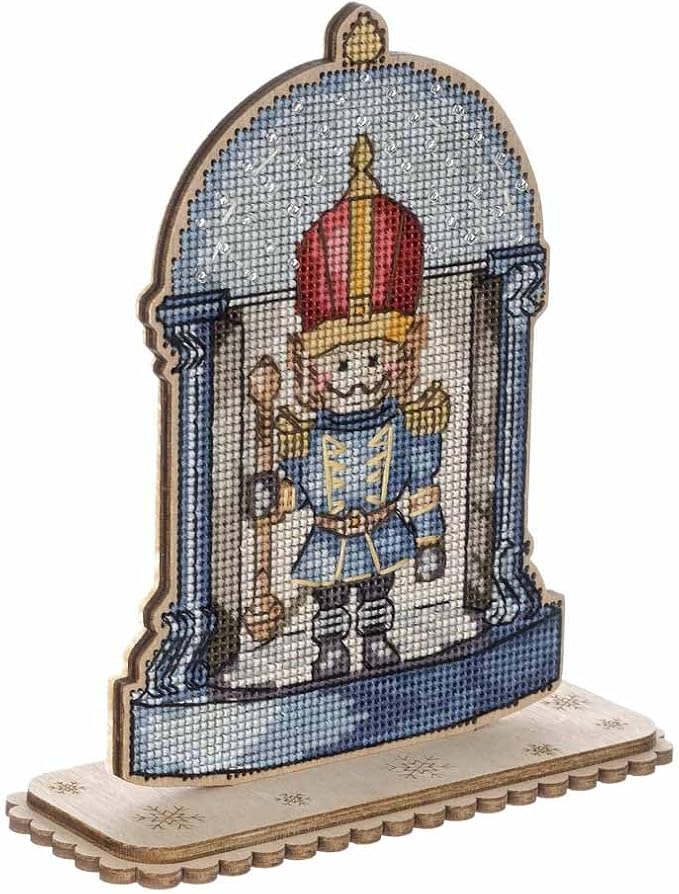 Wonderland Crafts Christmas Soldier Cross-Stitch kit on Wood FLW-049 - Image 3