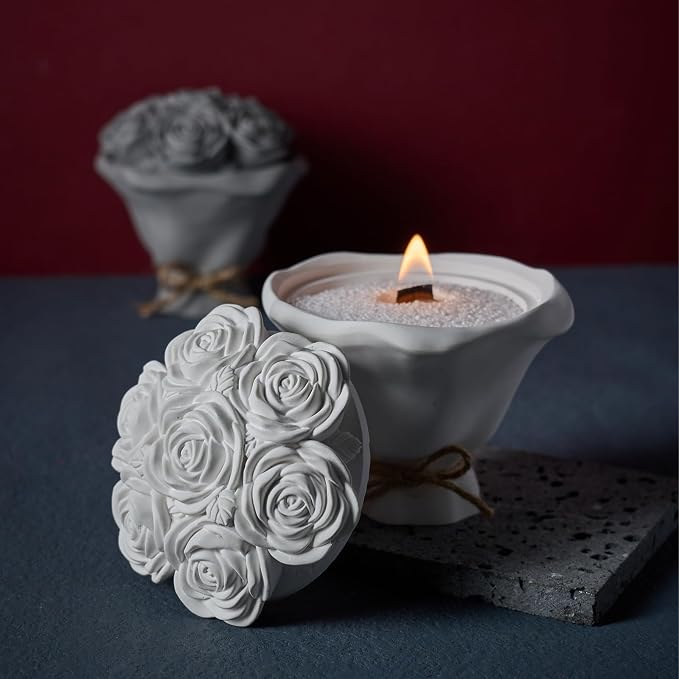 Epoxy Resin Storage Box Silicone Molds A Bouquet of Roses Jar - Image 9