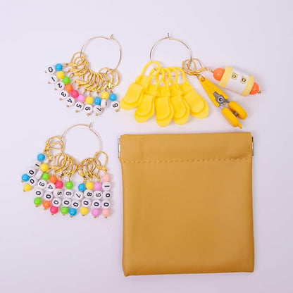 NIUGRECF DIY Knitting Tool Sets 27Pcs Including Number Beads Stitch - Image 9