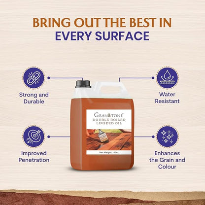 GRANOTONE Double Boiled Linseed Oil | Effective Waterproof Furniture Polish Oil - Image 6