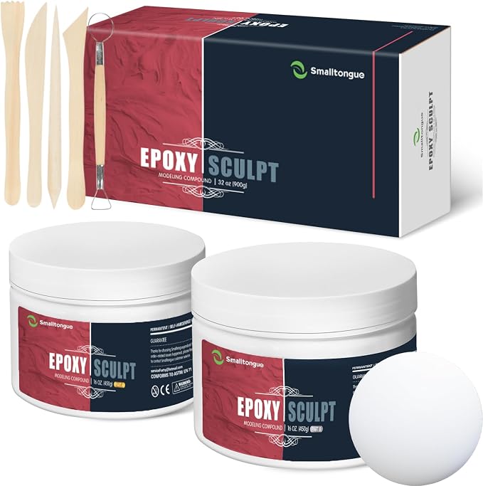 Smalltongue AB Epoxy Sculpt Clay, 2 Part Modeling Compound 2 Pound, Epoxy by Smalltongue