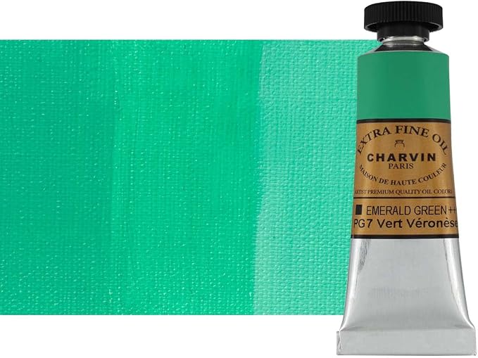 Charvin Extra Fine Oil Paint, Emerald Green 20 ml by Unknown