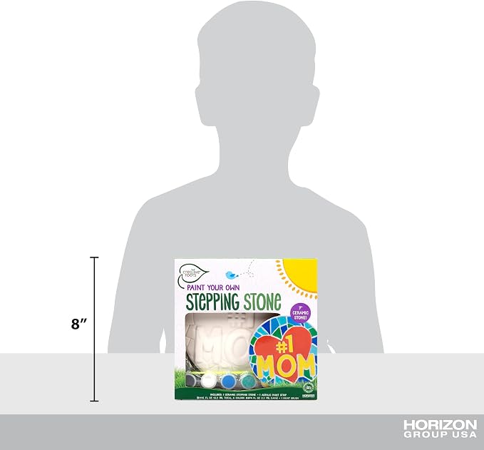 Creative Roots Paint Your Own #1 MOM Stepping Stone, Craft Kits - Image 8