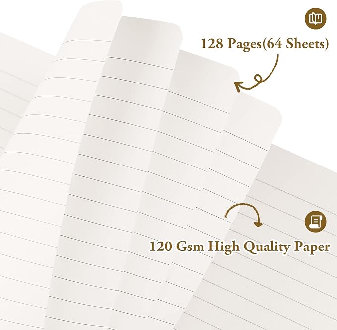 Huhuhero Notebook Journals, Ruled Journal - Image 3