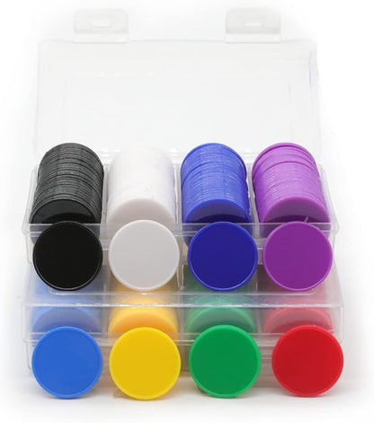 Set of 100 Opaque Plastic Learning Counters Mini Poker Chips Game Tokens - Image 6