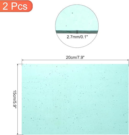MECCANIXITY 2 Pcs Stained Glass Sheet Mosaic Tile 7.9 Inch x 5.9 Inch Lake Blue - Image 2