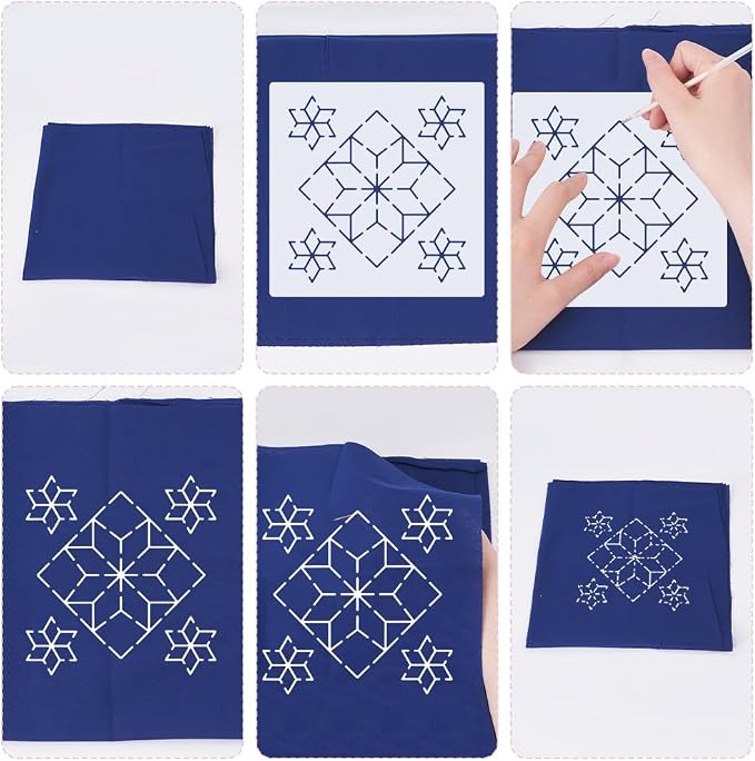 FREEBLOSS Sashiko PET Stencils - Image 4