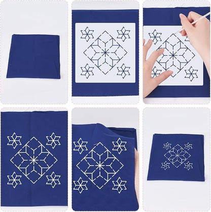 FREEBLOSS Sashiko PET Stencils - Image 4