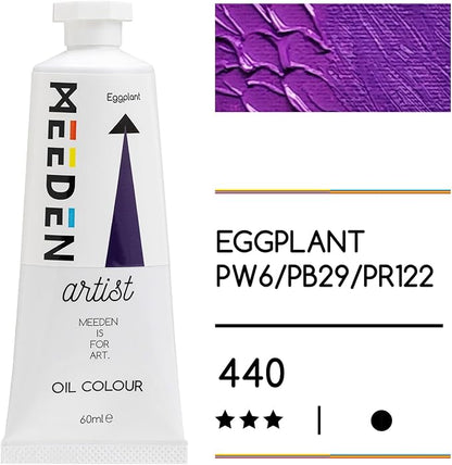 MEEDEN Artist Grade Oil Paint: Eggplant - 60ml/2oz Tube - Professional Art - Image 2