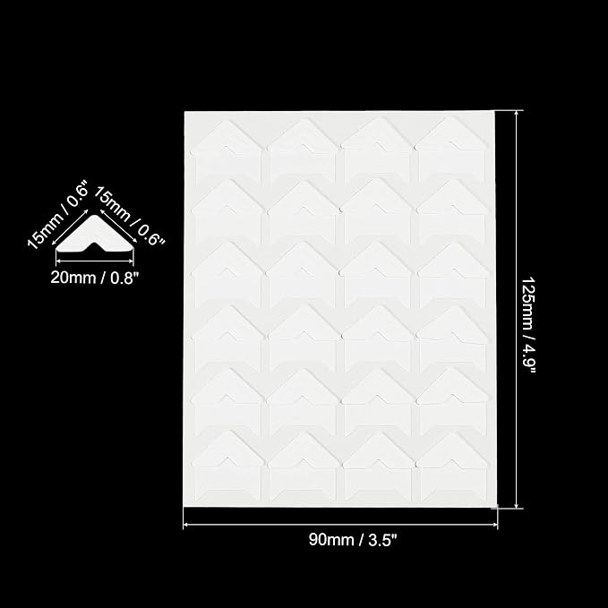 PATIKIL Photo Corners, 10 Sheets/240 Pcs Self Adhesive DIY Picture Mounting - Image 2