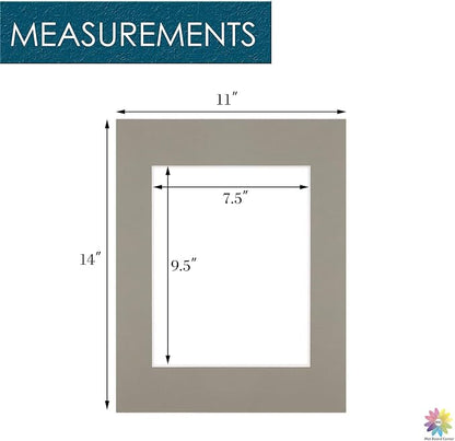 Mat Board Center, 11x14 for 8x10 Middle Gray Color Mats - Image 2