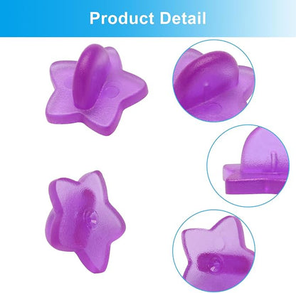 100 Pack Star Shape Rubber Pin Backs, Lapel Pin Backing Locking Pin Keepers - Image 4